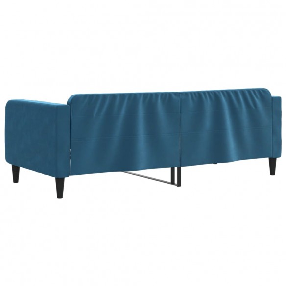 Lit de repos bleu 90x200 cm velours