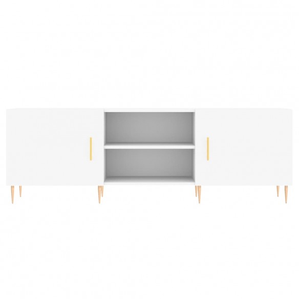 Meuble TV blanc 150x30x50 cm bois d'ingénierie