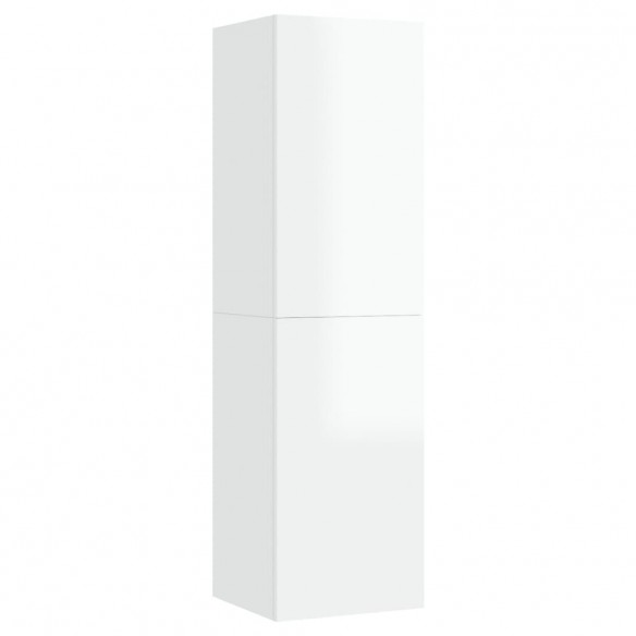 Meubles TV 2 pcs Blanc brillant 30,5x30x110 cm Aggloméré