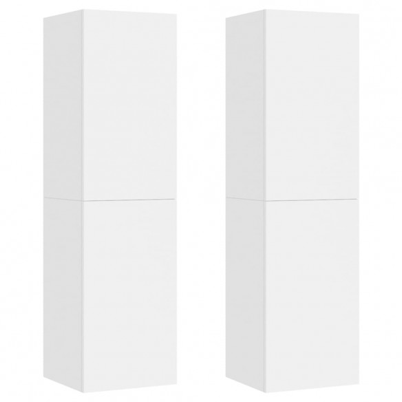 Meubles TV 2 pcs Blanc 30,5x30x110 cm Aggloméré