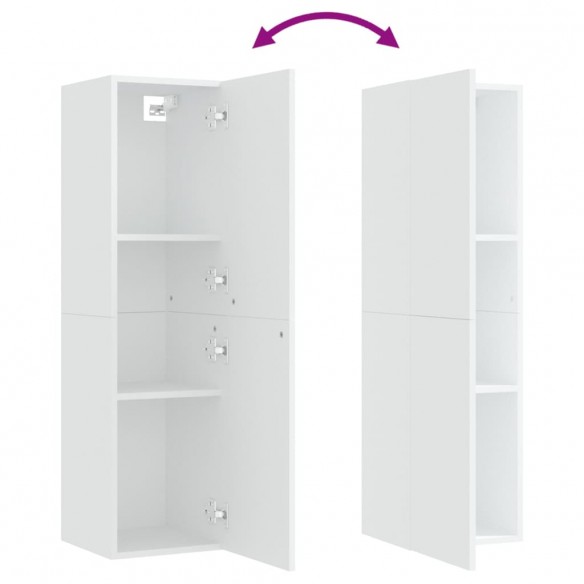 Meubles TV 2 pcs Blanc 30,5x30x110 cm Aggloméré