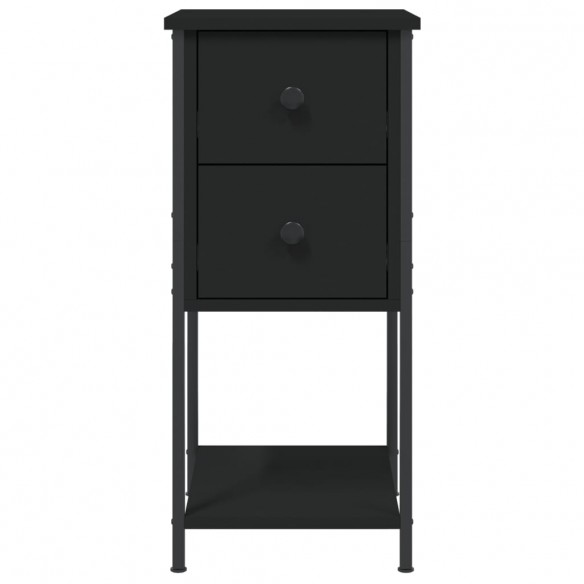 Table de chevet noir 32x42x70 cm bois d’ingénierie