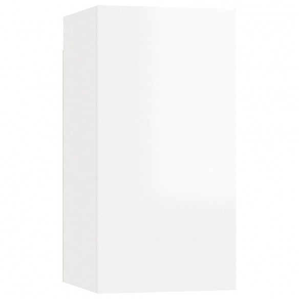 Meubles TV 4 pcs Blanc brillant 30,5x30x60 cm Aggloméré