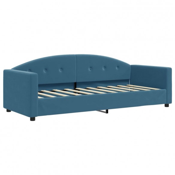 Lit de repos bleu 80x200 cm velours