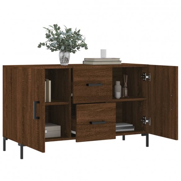 Buffet chêne marron 100x36x60 cm bois d'ingénierie