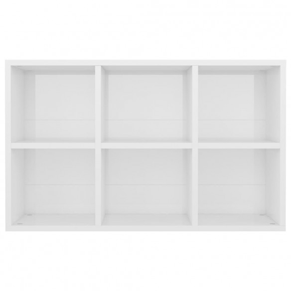 Bibliothèque/buffet blanc brillant 66x30x98cm bois d'ingénierie