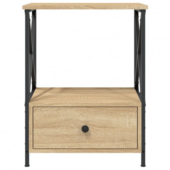 Table de chevet chêne sonoma 50x41x65 cm bois d'ingénierie