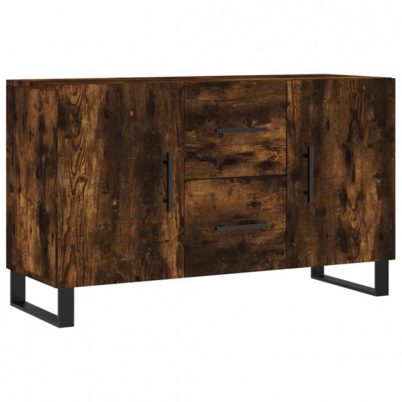 Buffet chêne fumé 100x36x60 cm bois d'ingénierie