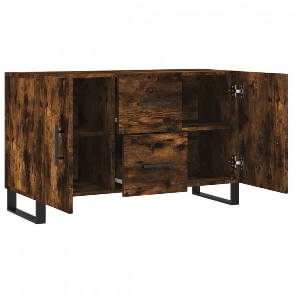 Buffet chêne fumé 100x36x60 cm bois d'ingénierie