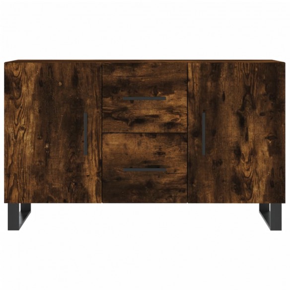 Buffet chêne fumé 100x36x60 cm bois d'ingénierie