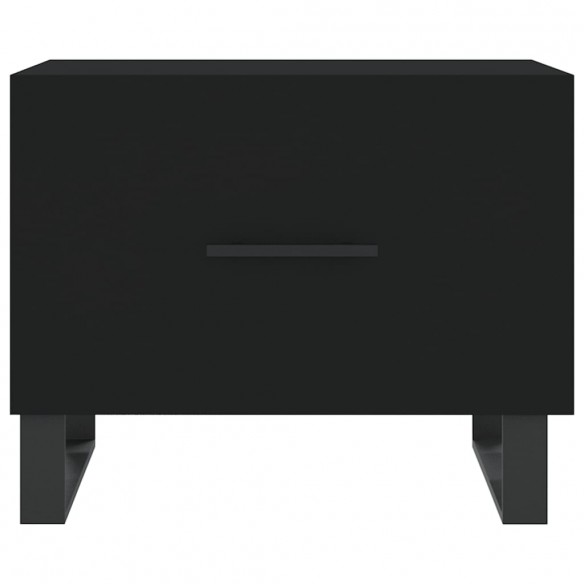 Table basse Noir 50x50x40 cm Bois d'ingénierie