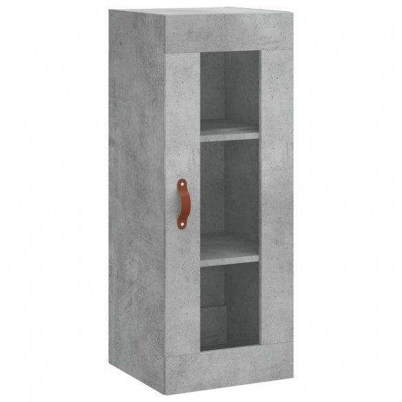 Buffet haut Gris béton 34,5x34x180 cm Bois d'ingénierie