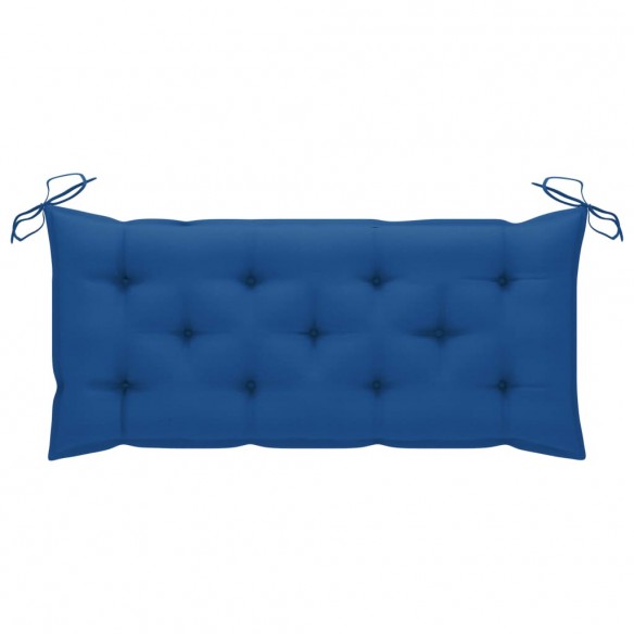 Banc de jardin pliable avec coussin 118 cm Bambou