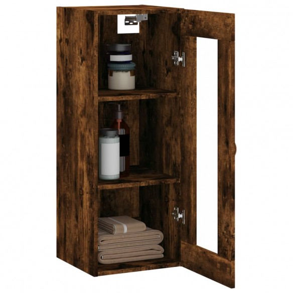 Armoire murale chêne fumé 34,5x34x90 cm