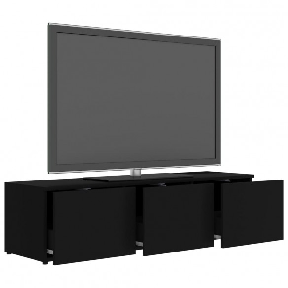 Meuble TV Noir 120x34x30 cm Aggloméré