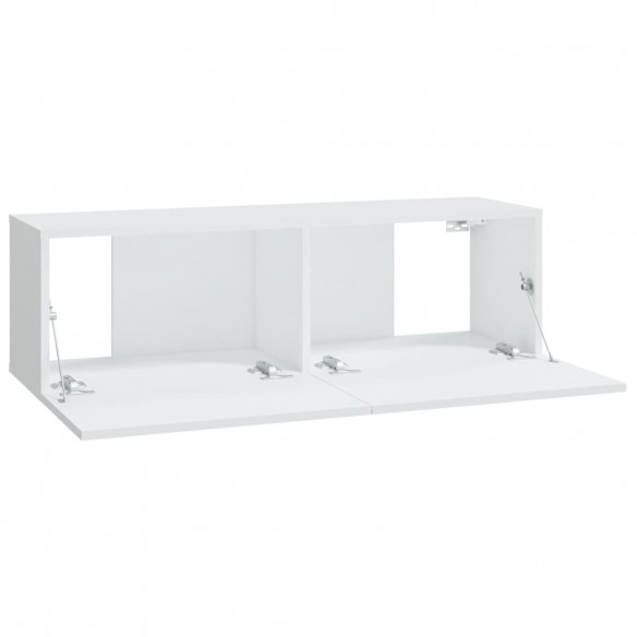 Ensemble de meubles TV 8 pcs Blanc Bois d'ingénierie