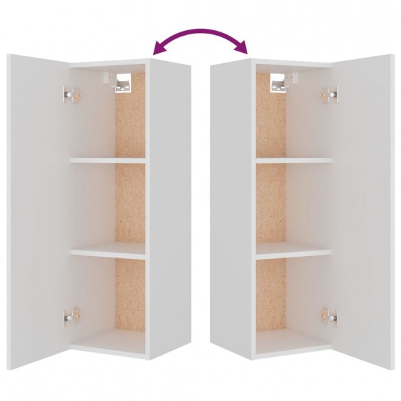 Ensemble de meubles TV 8 pcs Blanc Bois d'ingénierie