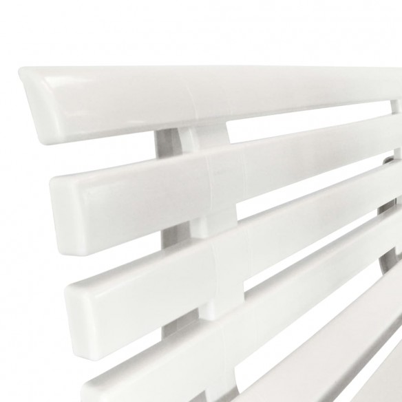 Banc de jardin 145,5 cm Plastique Blanc