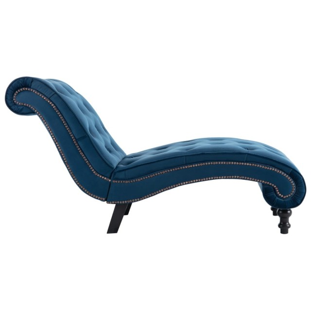 Chaise longue Bleu Velours Chaise longue Bleu Velours