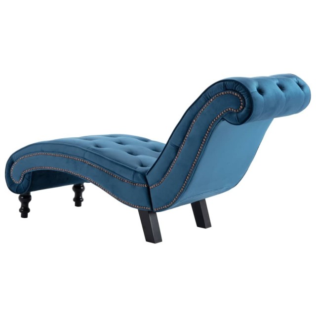 Chaise longue Bleu Velours Chaise longue Bleu Velours