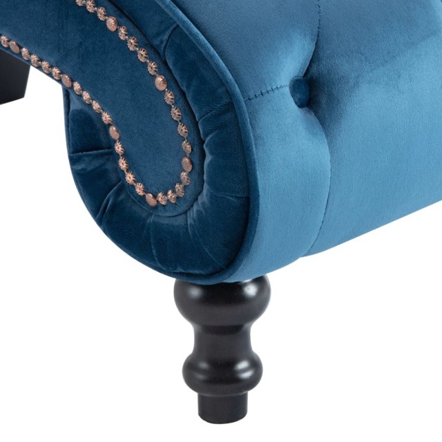 Chaise longue Bleu Velours Chaise longue Bleu Velours