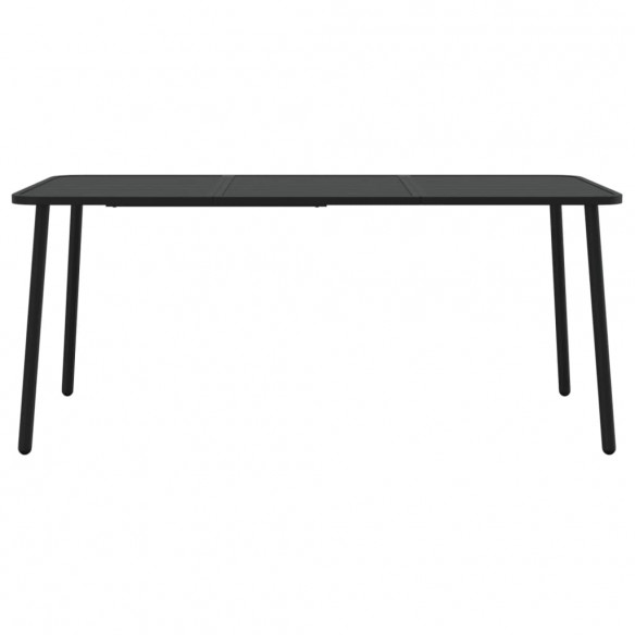 Table de jardin anthracite 165x80x71 cm acier