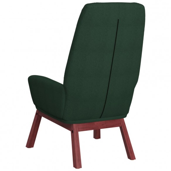 Chaise de relaxation Vert foncé Tissu