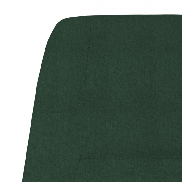 Chaise de relaxation Vert foncé Tissu