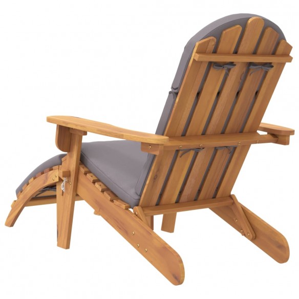 Chaise de jardin Adirondack et repose-pieds bois massif acacia