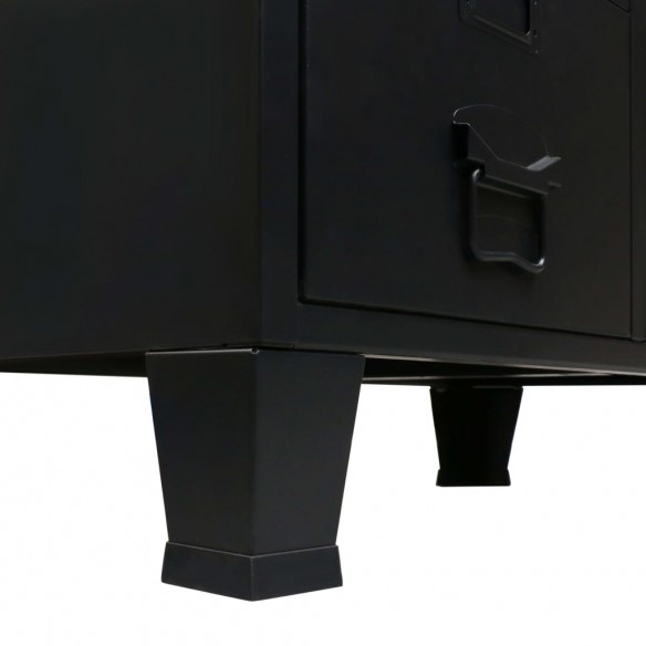 Garde-robe Métal de style industriel 67 x 35 x 107 cm Noir