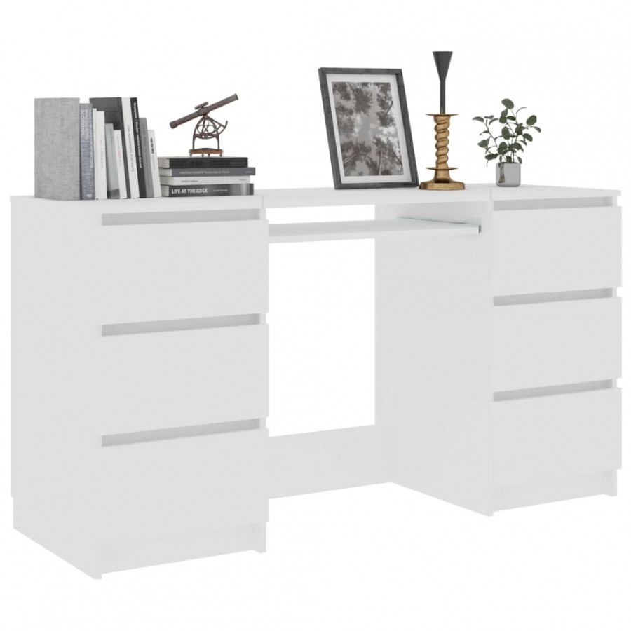 Bureau Blanc 140x50x77 cm  Bureau Blanc 140x50x77 cm