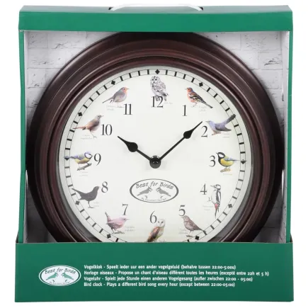 Esschert Design Horloge avec sons d'oiseaux 2