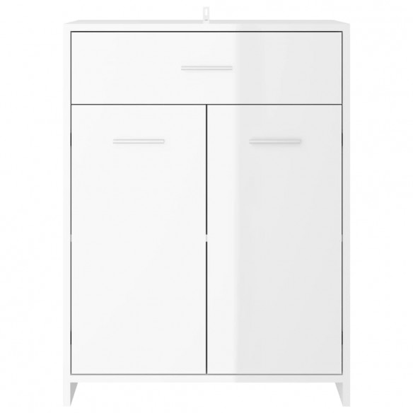 Armoire de salle de bain Blanc brillant 60x33x80 cm Aggloméré