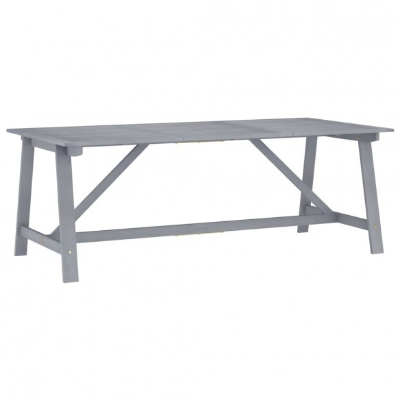 Table à dîner de jardin Gris 206x100x74 cm Bois d'acacia massif