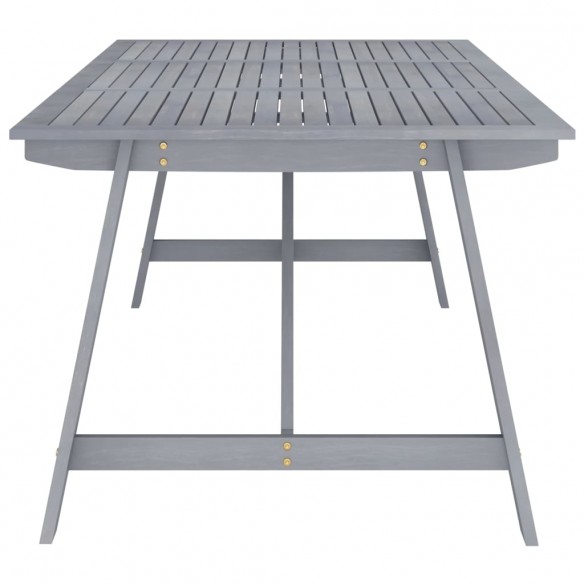 Table à dîner de jardin Gris 206x100x74 cm Bois d'acacia massif