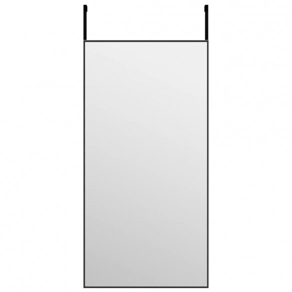 Miroir de porte Noir 40x80 cm Verre et aluminium