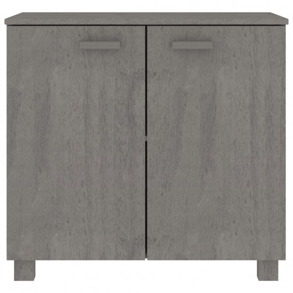 Buffet HAMAR Gris clair 85x35x80 cm Bois massif de pin