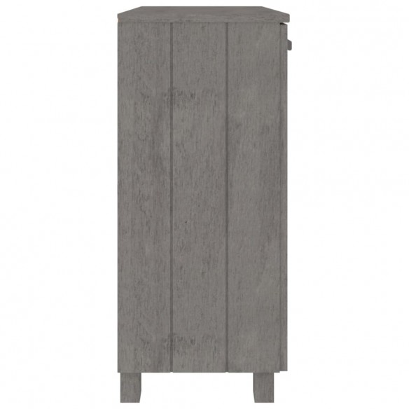 Buffet HAMAR Gris clair 85x35x80 cm Bois massif de pin