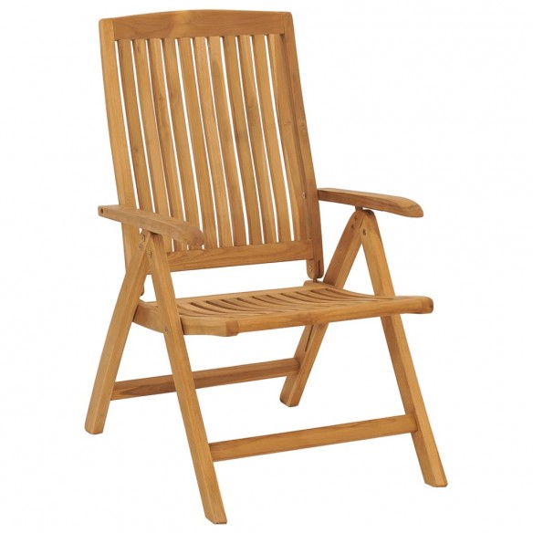 Chaises de jardin inclinables 2 pcs bois massif de teck