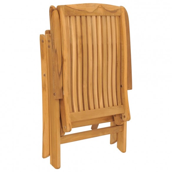 Chaises de jardin inclinables 2 pcs bois massif de teck