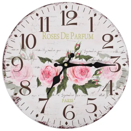 Horloge murale vintage Fleur 30 cm 2