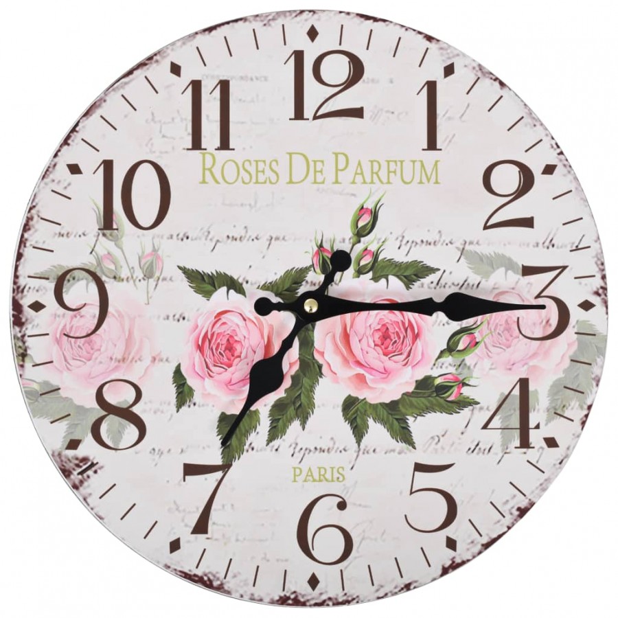 Horloge murale vintage Fleur 30 cm Horloge murale vintage Fleur 30 cm