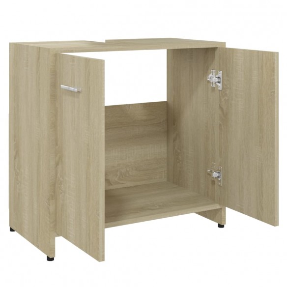 Armoire de salle de bain Chêne sonoma 60x33x61 cm Aggloméré