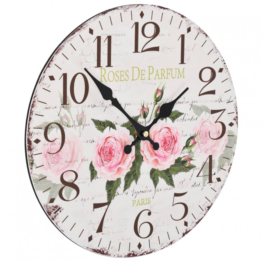 Horloge murale vintage Fleur 30 cm Horloge murale vintage Fleur 30 cm