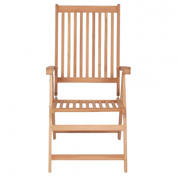 Chaises inclinables de jardin 6 pcs Bois de teck solide