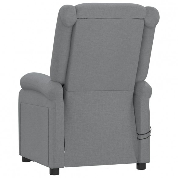 Fauteuil électrique de massage Gris clair Tissu