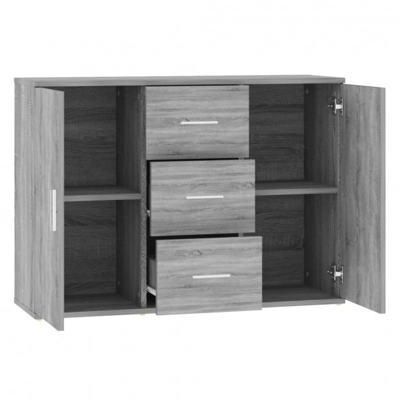 Buffet Sonoma gris 91x29,5x65 cm Bois d'ingénierie