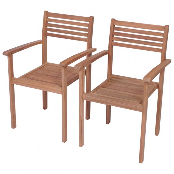 Chaises de jardin 2 pcs avec coussins crème Bois de teck massif