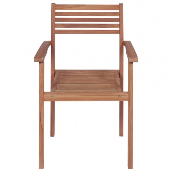 Chaises de jardin 2 pcs avec coussins crème Bois de teck massif