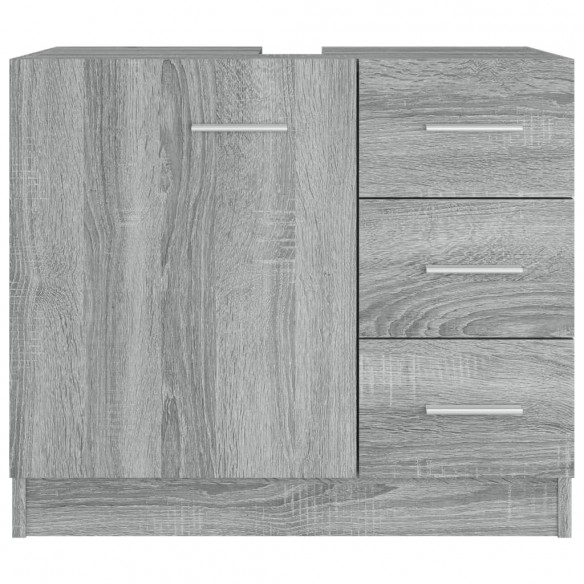 Armoire de lavabo Sonoma gris 63x30x54 cm Bois d'ingénierie